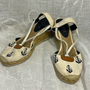Lauren Ralph Lauren canvas wedge espadrilles